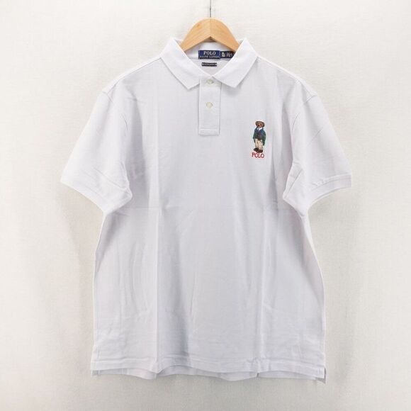 Polo Ralph Lauren Men's Slim Fit Polo Bear Polo Shirt White XXL - Picture 11 of 12